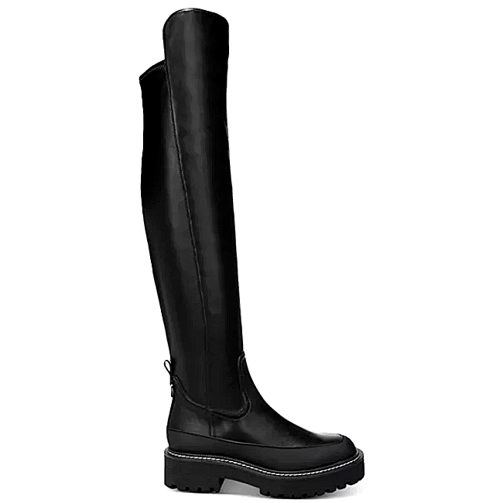 New w/Box Sam Edelman Lerue Vegan Leather Over-The-Knee Lug-Sole Boots Size 6 - Picture 6 of 13